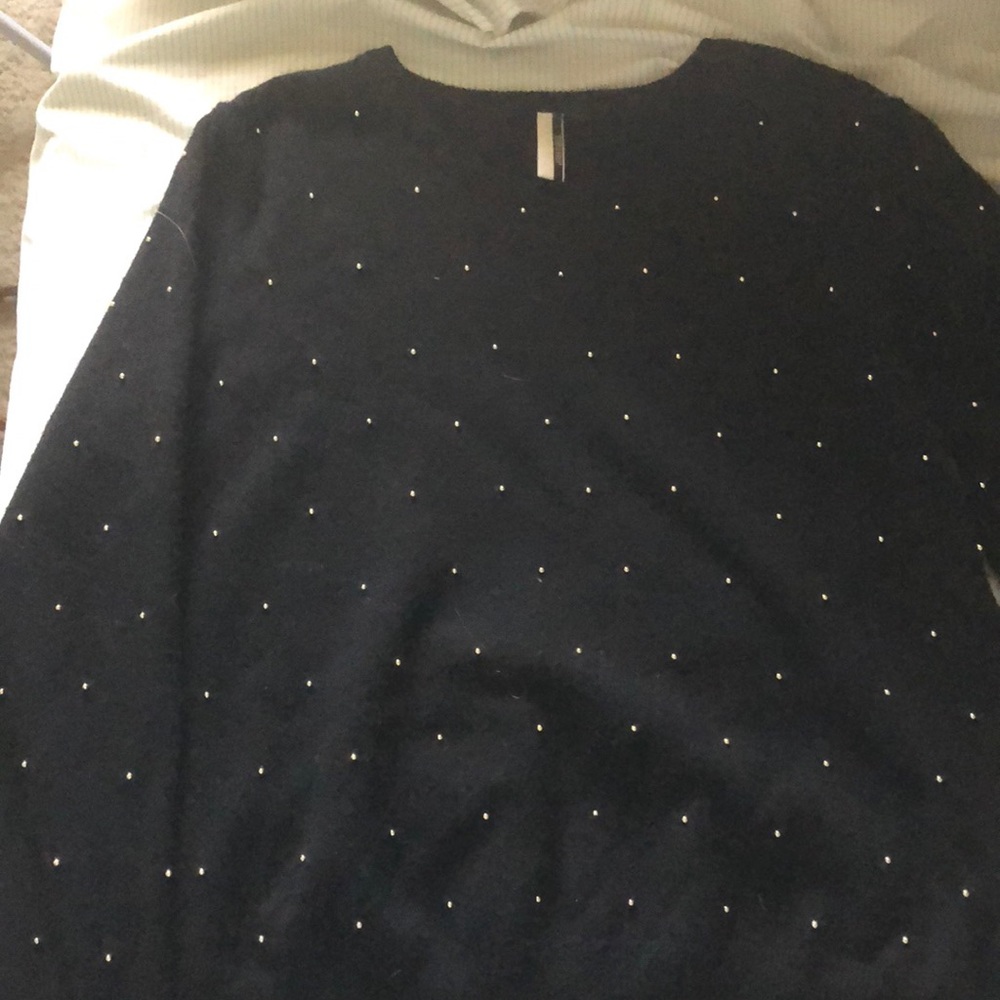 Gold beaded sweater